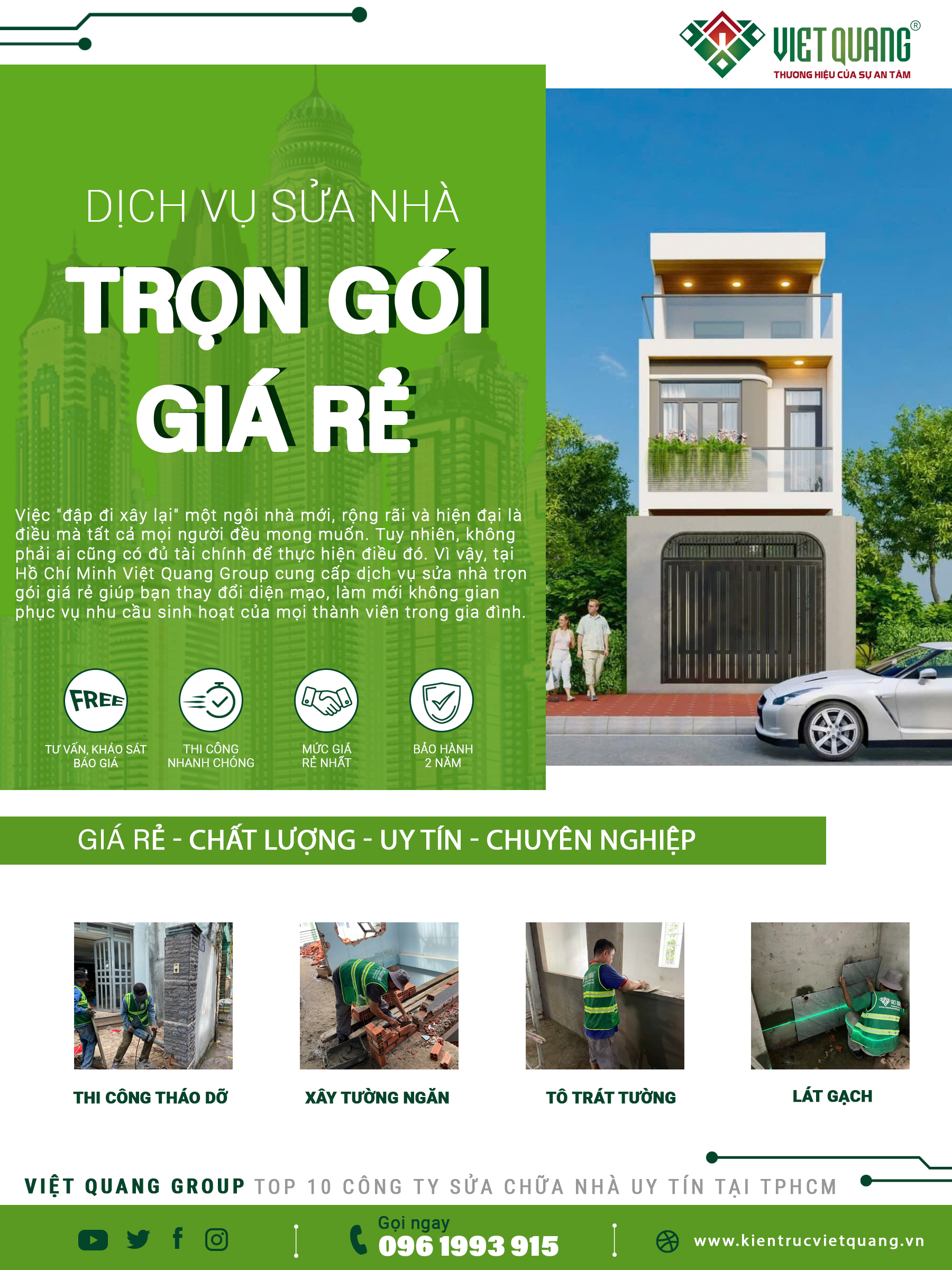 Top 10 công ty sửa chữa nhà giá rẻ uy tín tại Tp HCM Top 10 công ty sửa chữa nhà giá rẻ uy tín tại Tp HCM