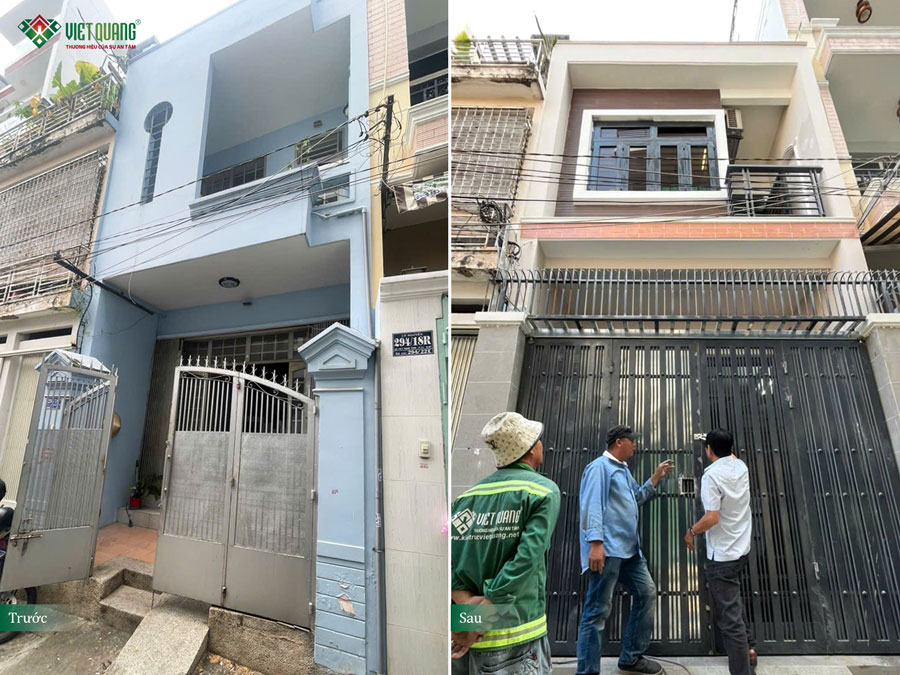 Cải tạo nhà phố 2 tầng trọn gói Anh Duy ở quận Bình Thạnh